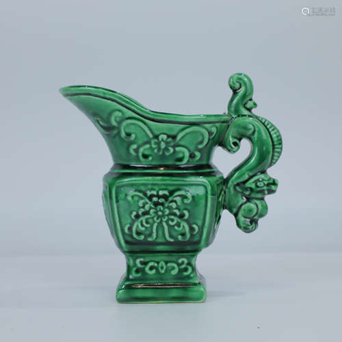 A Chinese Green Glazed Porcelain Cup