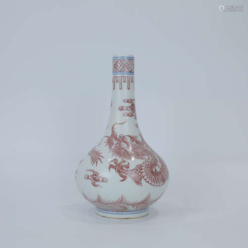 A Chinese Iron-Red Glazed Porcelain Vase