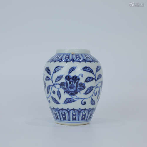 A Chinese Blue and White Porcelain Jar