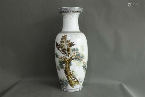 A Chinese Famille-Rose Porcelain Vase