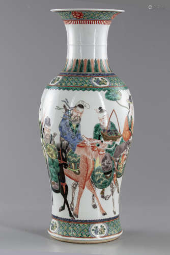 A Chinese famille verte vase