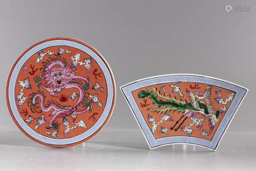 Two Chinese porcelain plaques