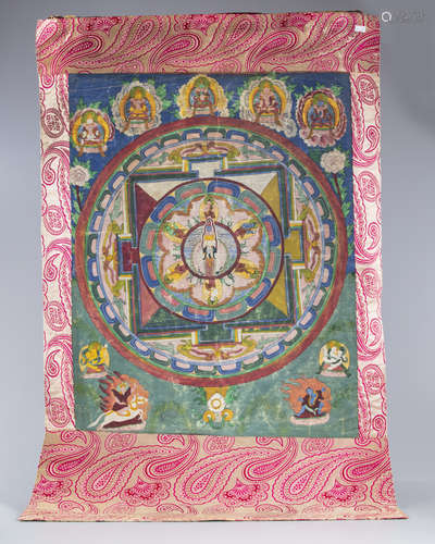 A Tibetan thangka of mandala