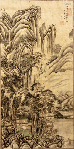 A Chinese hanging scroll