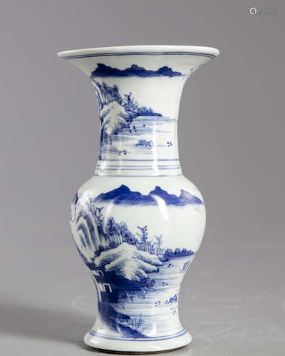 A Small Chinese blue and white vase