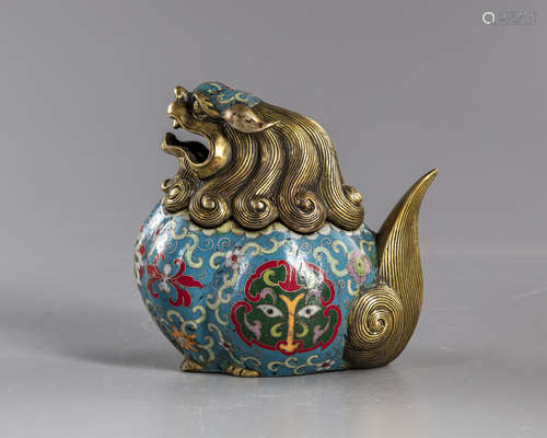 A Chinese cloisonné incense burner