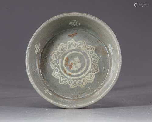 A Korean celadon glazed shallow bowl