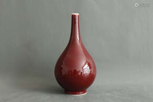 A Chinese Red Glazed Porcelain Vase