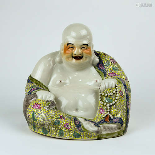 A Chinese Famille-Rose Porcelain Buddha