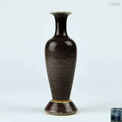 A Chinese Black Glazed Porcelain Vase