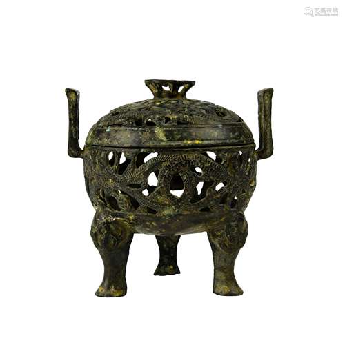 A Chinese Bronze Incense Burner