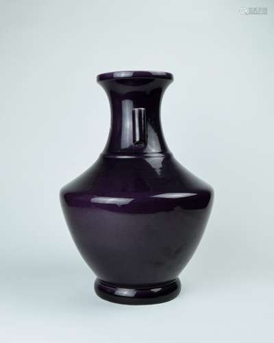 A Chinese Purple Glazed Porcelain Vase