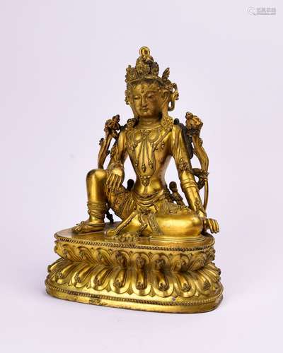 A Chinese Gilt Bronze Buddha