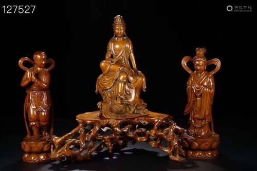 Carved Boxwood Figures