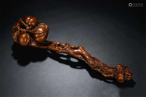 CHINESE BOXWOOD RUYI SCEPTER