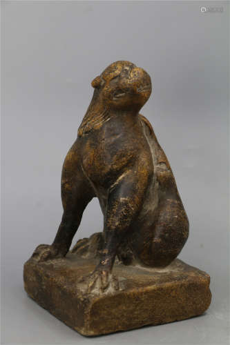 CHINESE ANCIENT STONE TABLE LION