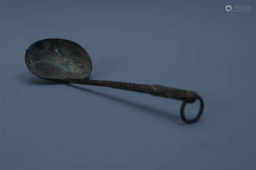 CHINESE ANCIENT BRONZE SPOON