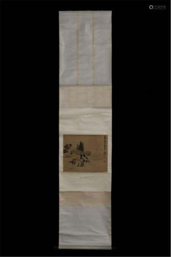 CHINESE SCROLL PAINITNG OF LANDSCAPE