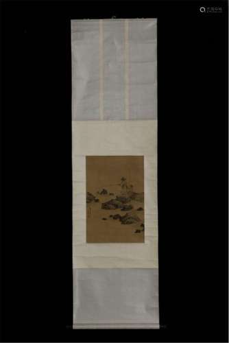 CHINESE SCROLL PAINITNG OF FISHER