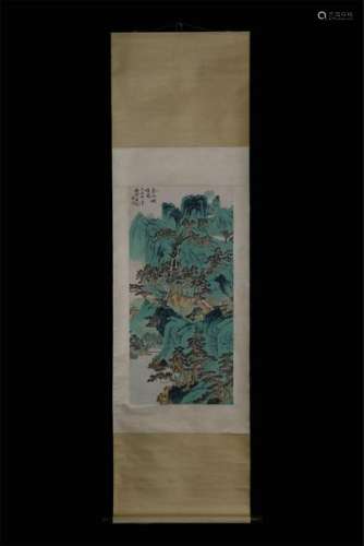 CHINESE SCROLL PAINITNG OF MOUNTAIN VIEWS