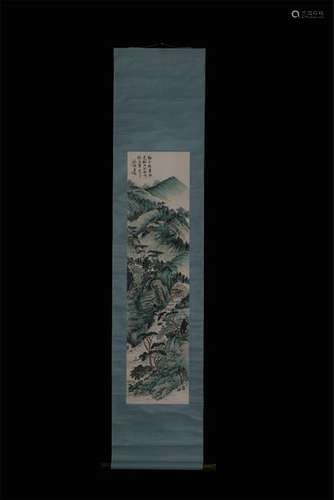 CHINESE SCROLL PAINITNG OF MOUNTAIN VIEWS