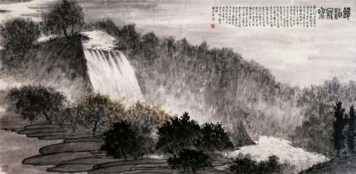 CHINESE SCROLL PAINITNG OF MOUNTAIN VIEWS