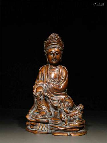 CHINESE AGALWOOD SEATED GUANYIN