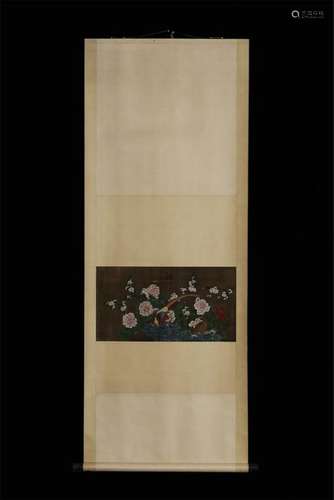 CHINESE SCROLL PAINITNG OF BIRD AND FLOWER