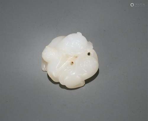 CHINESE WHITE JADE BEAST TABLE ITEM