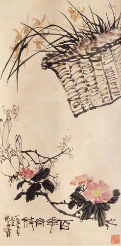 潘天寿 花卉 纸本立轴