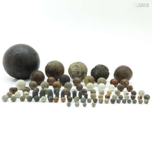 A Diverse Collection of Antique Iron Bullets
