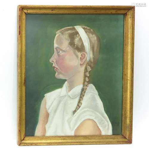 A Portrait Painting Signed Schad