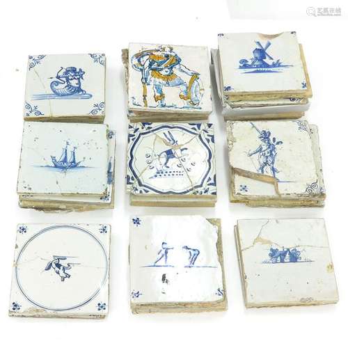 A Collection of 17th and 18th Century Tiles