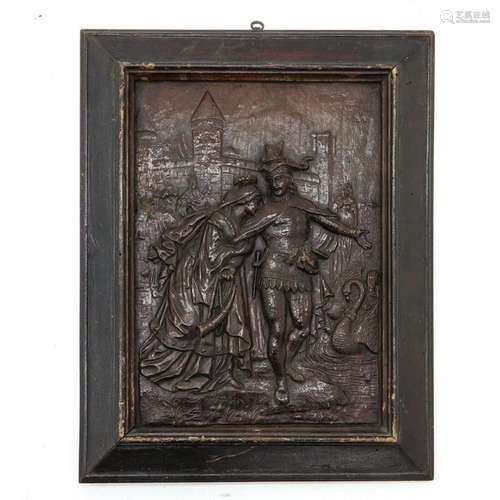 An Early 18th Century Carved Wood Plaque