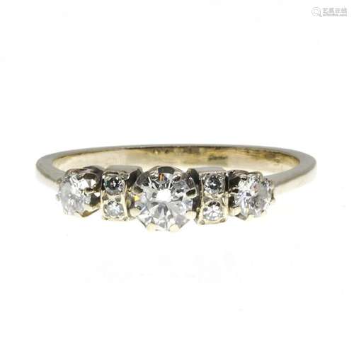 A 14KG Ladies Diamond Ring