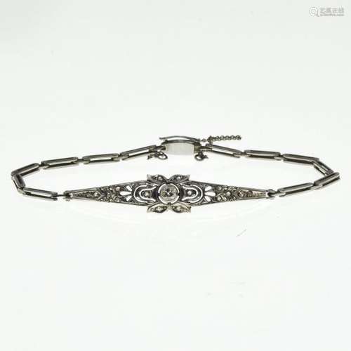 A 14KG Art Deco Diamond Bracelet