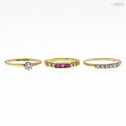 Three Ladies 14KG Rings