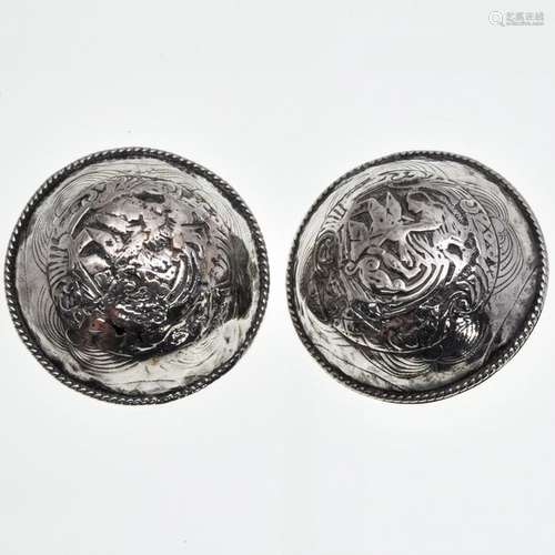 A Pair of Dutch Silver 19th Century Broekstukken