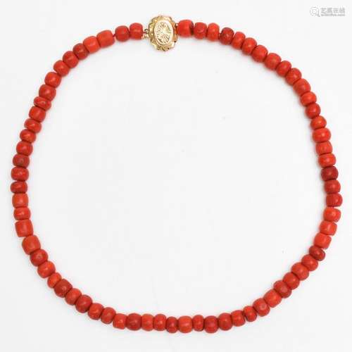 A 19th Century Red Coral Necklace