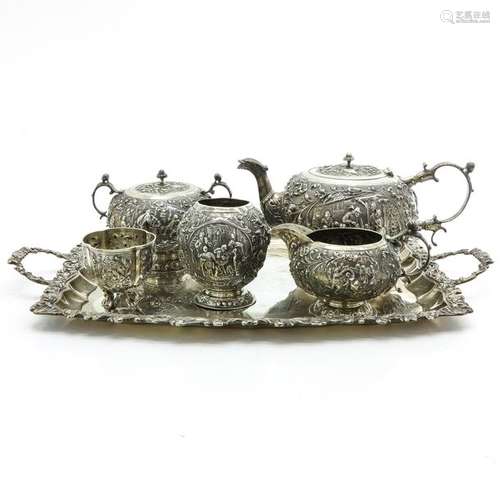 A Six Piece Silver Coffee Service