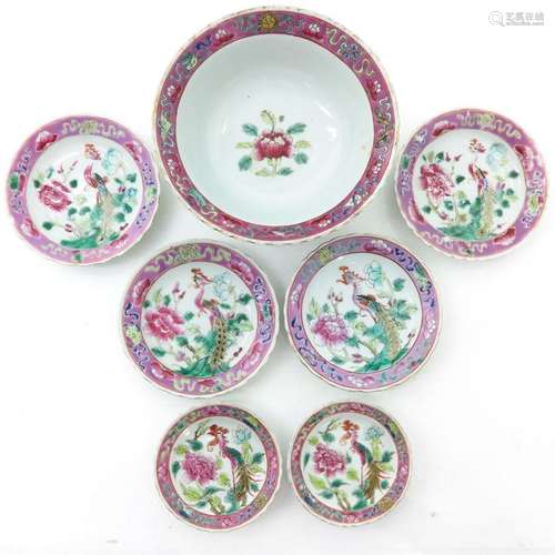 A Lot of Famille Rose Porcelain