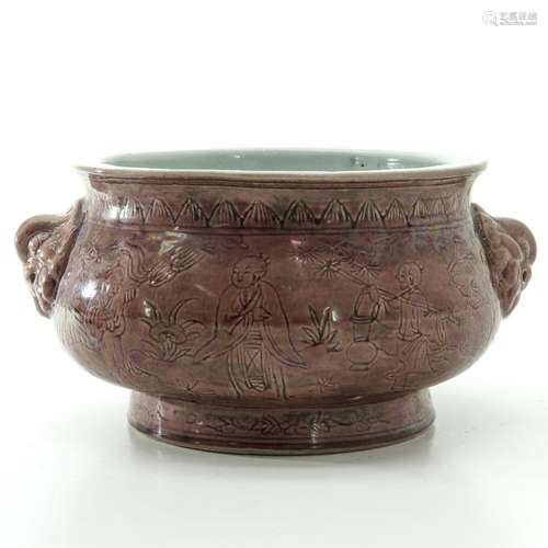 Purple Glaze Decor Censer