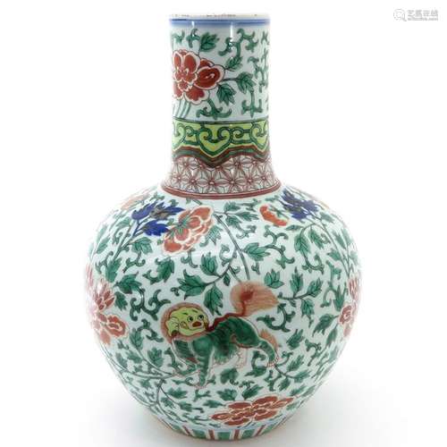 A Famille Verte Bottle Vase