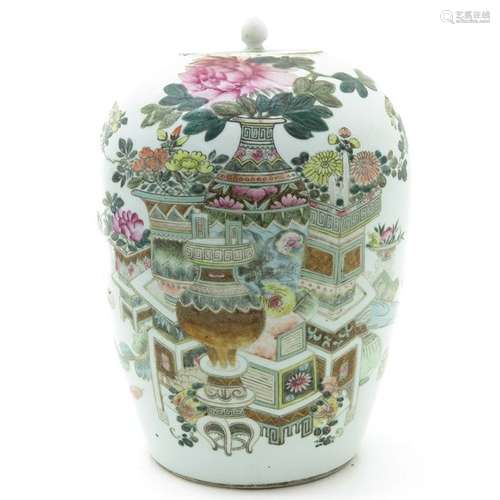 A Polychrome Decor Ginger Jar