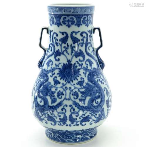 A Blue and White Decor Vase