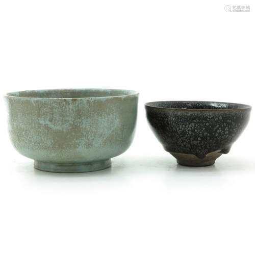 A Tea Bowl and Celadon Bowl