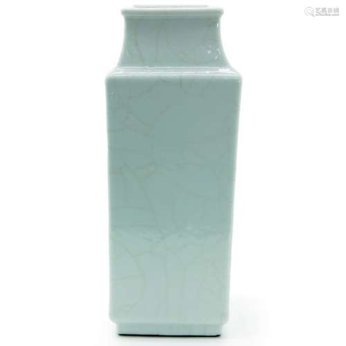 A Blanc de Chine Square Vase