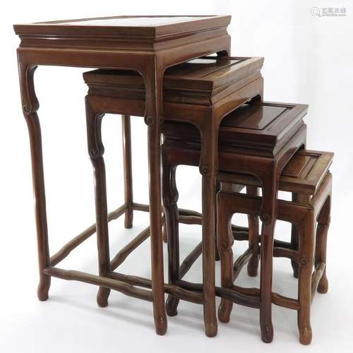 Set of Four Chinese Nesting Tables