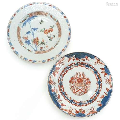 Two Polychrome Decor Plates