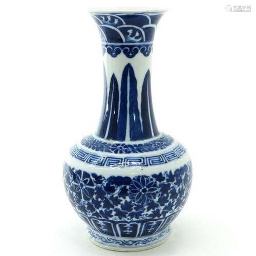 A Blue and White Decor Vase